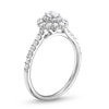 Thumbnail Image 3 of 1.00 CT. Oval Diamond Double Framed Engagement Ring in 14K White Gold (I/I2)