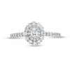 Thumbnail Image 4 of 1.00 CT. Oval Diamond Double Framed Engagement Ring in 14K White Gold (I/I2)