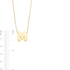 Thumbnail Image 2 of Uppercase Block "M" Initial Pendant in 10K Gold