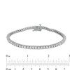 Thumbnail Image 4 of Italian Gold 5.00 CT. T.W. Certified Tennis Bracelet in 18K White Gold (I/SI2)