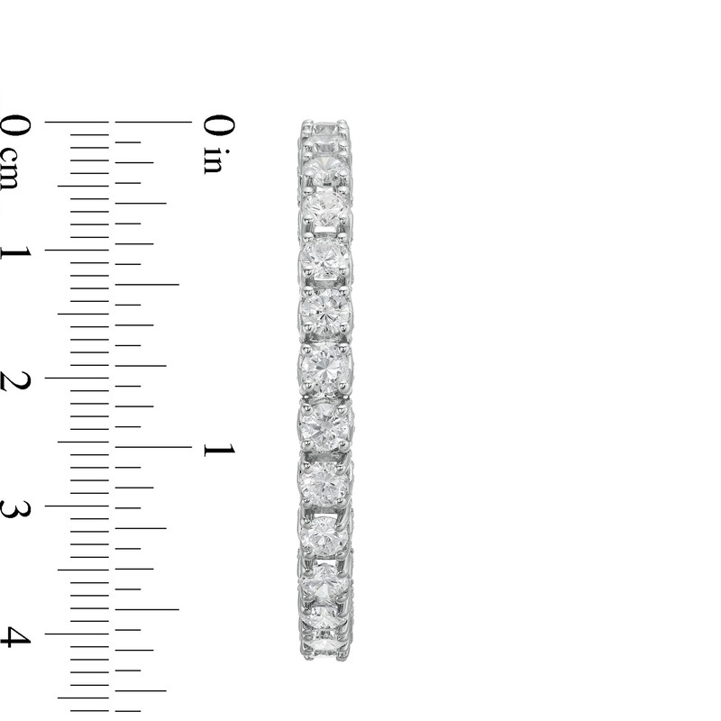 Italian Gold 10.00 CT. T.W. Certified Inside-Out Hoop Earrings in 18K White Gold (I/SI2)
