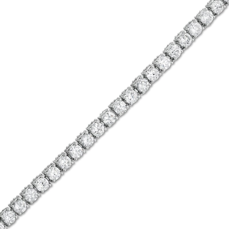 Italian Gold 10.00 CT. T.W. Certified Tennis Bracelet in 18K White Gold (I/SI2)