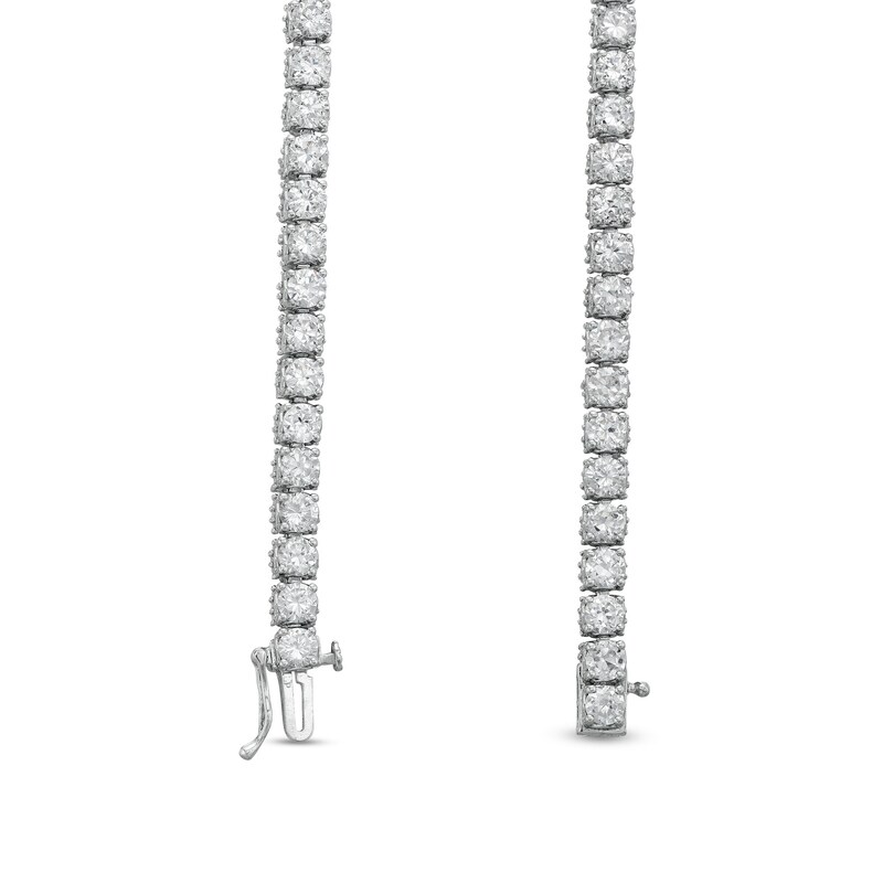 Italian Gold 10.00 CT. T.W. Certified Tennis Bracelet in 18K White Gold (I/SI2)