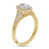 Thumbnail Image 3 of Monique Lhuillier Bliss 0.69 CT. T.W. Diamond Pear-Shaped Double Frame Engagement Ring in 18K Gold