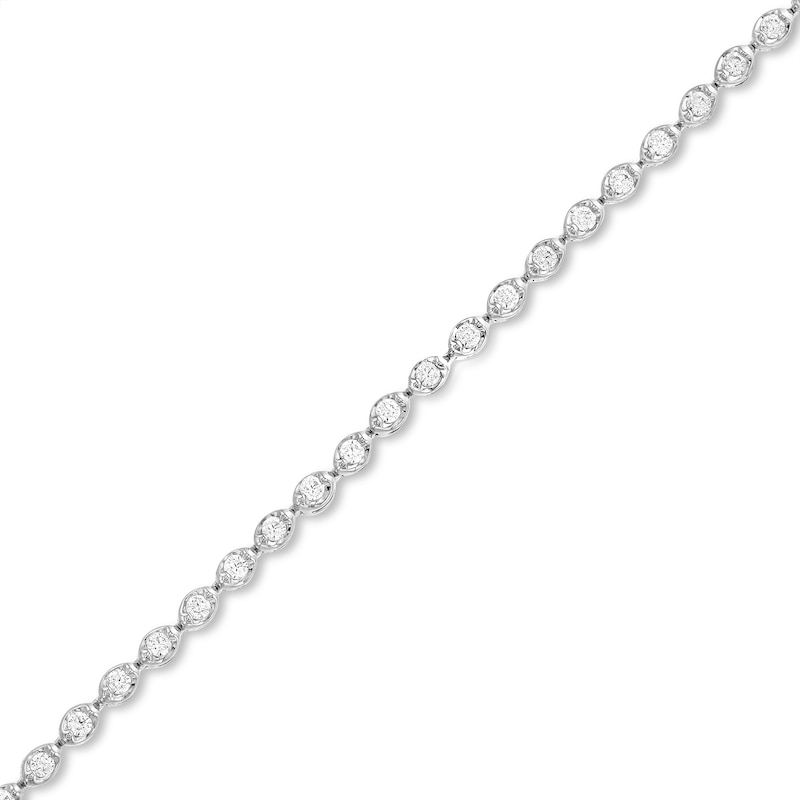 1.00 CT. T.W. Diamond Buttercup Bracelet in 10K White Gold