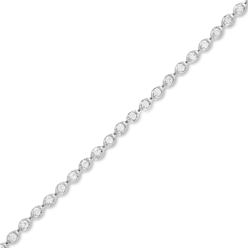 1.00 CT. T.W. Diamond Buttercup Bracelet in 10K White Gold|Peoples Jewellers