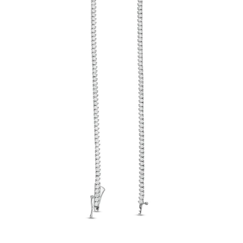 Main Image 3 of Italian Gold 7.00 CT. T.W. Certified Diamond Graduated Riviera Tennis Necklace in 18K White Gold (I/SI2) - 16"