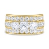 Thumbnail Image 2 of 2.95 CT. T.W. Diamond Past Present Future® Miracle Stepped Edge Triple Row Engagement Ring in 14K Gold