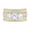 Thumbnail Image 3 of 2.95 CT. T.W. Diamond Past Present Future® Miracle Stepped Edge Triple Row Engagement Ring in 14K Gold
