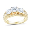 Thumbnail Image 0 of 1.45 CT. T.W. Diamond Past Present Future® Miracle Triple Row Engagement Ring in 14K Gold