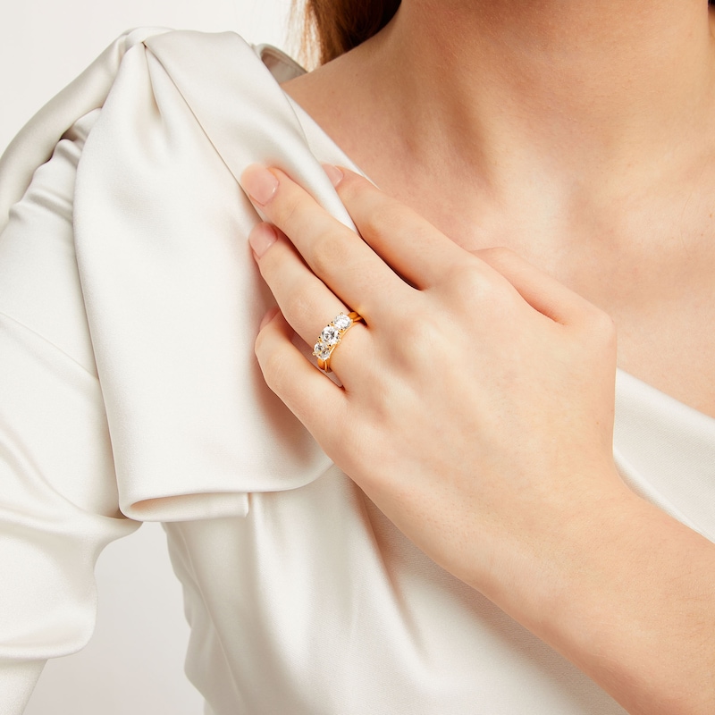 Main Image 2 of 1.95 CT. T.W. Diamond Past Present Future® Engagement Ring in 14K Gold
