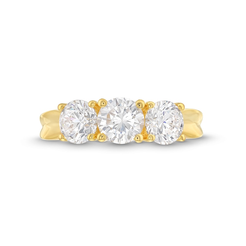 Main Image 4 of 1.95 CT. T.W. Diamond Past Present Future® Engagement Ring in 14K Gold