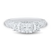 Thumbnail Image 1 of 1.45 CT. T.W. Princess-Cut Diamond Past Present Future® Cushion Frame Engagement Ring in 14K White Gold