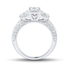 Thumbnail Image 2 of 1.45 CT. T.W. Princess-Cut Diamond Past Present Future® Cushion Frame Engagement Ring in 14K White Gold