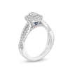 Thumbnail Image 2 of Vera Wang Love Collection 0.95 CT. T.W. Oval Diamond Double Frame Twist Shank Engagement Ring in 14K White Gold