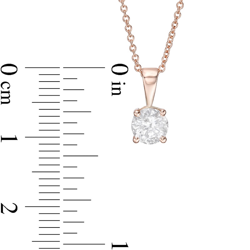 CT. Diamond Solitaire Pendant in 10K Rose Gold (I/I3