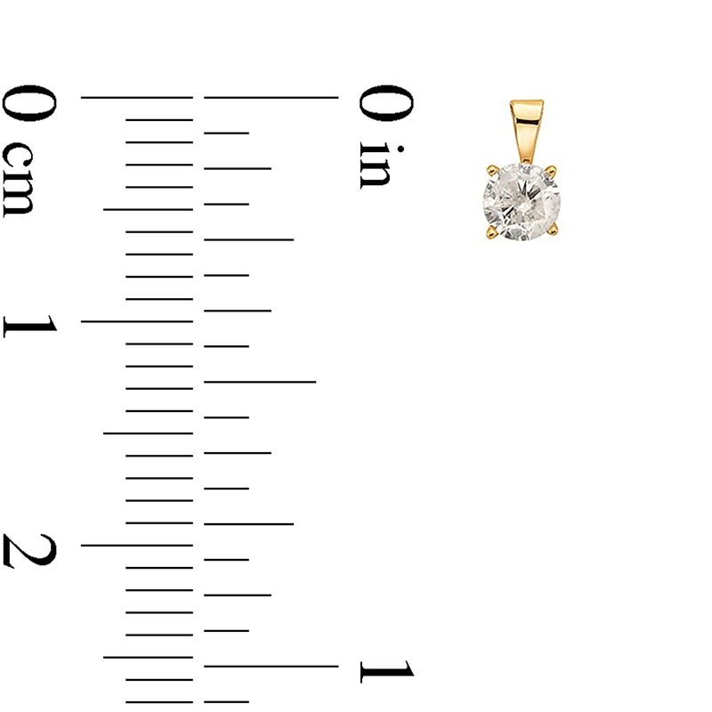 0.18 CT. Diamond Solitaire Pendant in 10K Gold (I/I3