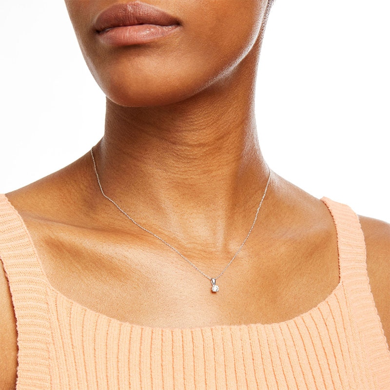 0.18 CT. Diamond Solitaire Pendant in 10K Gold (I/I3