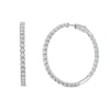 Thumbnail Image 1 of Italian Gold 4.00 CT. T.W. Certified Inside-Out Hoop Earrings in 18K White Gold (I/SI2)