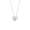 Thumbnail Image 1 of 0.10 CT. T.W. Diamond Heart Pendant in Sterling silver