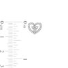 Thumbnail Image 3 of 0.15 CT. T.W. Diamond Heart Stud Earrings in Sterling silver