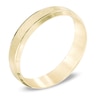 Thumbnail Image 2 of Men's 5.0mm Engravable Stepped Edge Brush-Finish Comfort-Fit Wedding Band in 10K Gold (1 Line)