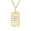 Thumbnail Image 2 of 1.06 CT. T.W. Diamond Frame Engravable Photo Dog Tag Pendant in 10K Gold (1 Image and 4 Lines) - 24"