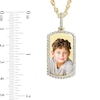Thumbnail Image 3 of 1.06 CT. T.W. Diamond Frame Engravable Photo Dog Tag Pendant in 10K Gold (1 Image and 4 Lines) - 24"