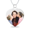 Thumbnail Image 1 of Medium Engravable Photo Heart Pendant in Sterling Silver (1 Image and 3 Lines)