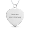 Thumbnail Image 3 of Medium Engravable Photo Heart Pendant in Sterling Silver (1 Image and 3 Lines)