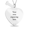Thumbnail Image 3 of Engravable Photo Heart Dog Pendant with Name Bone Charm in Sterling Silver (1 Image, 1 Name and 4 Lines)