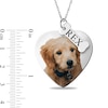 Thumbnail Image 4 of Engravable Photo Heart Dog Pendant with Name Bone Charm in Sterling Silver (1 Image, 1 Name and 4 Lines)