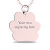 Thumbnail Image 3 of Engravable Photo Textured Paw Print Pet Pendant in 10K White, Yellow or Rose Gold (1 Image and 2 Lines)