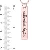 Thumbnail Image 4 of Engravable Your Own Handwriting Vertical Bar Pendant in 10K White, Yellow or Rose Gold (1 Image and Line)