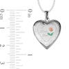 Thumbnail Image 4 of Engravable Enamel Rose Floral "I Love You" Photo Heart Locket in Sterling Silver (1-2 Images and 3 Lines)