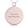 Thumbnail Image 3 of Engravable Your Own Handwriting Disc Pendant in 10K White, Yellow or Rose Gold (1 Image and 4 Lines)
