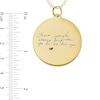 Thumbnail Image 4 of Engravable Your Own Handwriting Disc Pendant in 10K White, Yellow or Rose Gold (1 Image and 4 Lines)