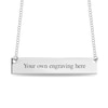 Thumbnail Image 3 of Engravable Your Own Handwriting Bar Necklace in Sterling Silver (1 Image and Line)