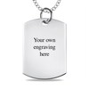 Thumbnail Image 3 of Medium Engravable Photo Dog Tag Pendant in Sterling Silver (1 Image and 3 Lines)