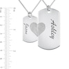 Thumbnail Image 3 of Couple's Fingerprint Engravable Dog Tag Pendant Set in Sterling Silver (2 Fingerprints and 5 Lines)