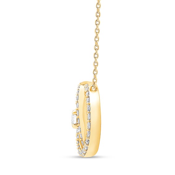 0.95 CT. T.W. Diamond Interlocking Circles Necklace in 10K Gold