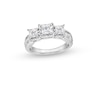 Thumbnail Image 0 of 1.95 CT. T.W. Princess-Cut Diamond Past Present Future® Miracle Engagement Ring in 14K White Gold