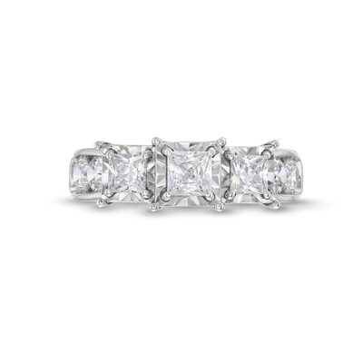 1.95 CT. T.W. Princess-Cut Diamond Past Present Future® Miracle Engagement Ring in 14K Gold