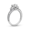 Thumbnail Image 3 of 1.45 CT. T.W. Diamond Past Present Future® Knife Edge Vintage-Style Engagement Ring in 14K White Gold