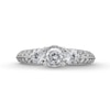 Thumbnail Image 4 of 1.45 CT. T.W. Diamond Past Present Future® Knife Edge Vintage-Style Engagement Ring in 14K White Gold