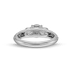 Thumbnail Image 5 of 1.45 CT. T.W. Diamond Past Present Future® Knife Edge Vintage-Style Engagement Ring in 14K White Gold