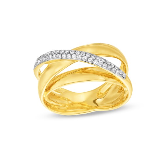 0.20 CT. T.W. Diamond Orbit Ring in 18K Gold