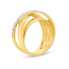 Thumbnail Image 2 of 0.20 CT. T.W. Diamond Orbit Ring in 18K Gold