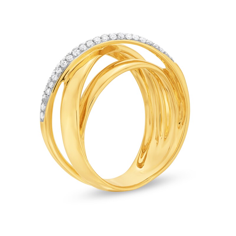 0.20 CT. T.W. Diamond Orbit Ring in 18K Gold