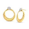Thumbnail Image 1 of 0.20 CT. T.W. Diamond Doorknocker Earrings in 18K Gold